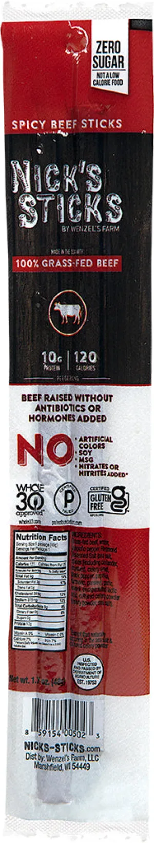 Nick's Sticks - Grass-Fed Beef Sticks