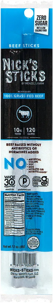 Nick's Sticks - Grass-Fed Beef Sticks