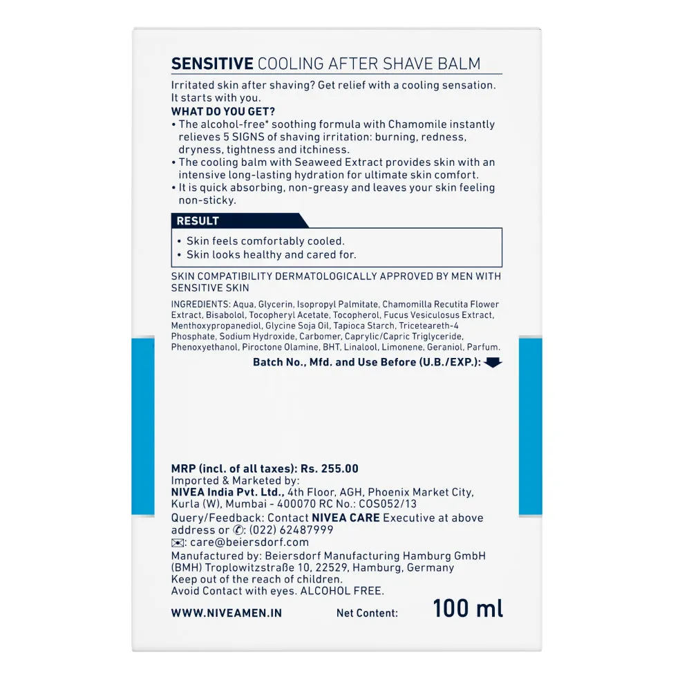 Nivea Men Sensitive Cooling Post Shave Balm (100ml)