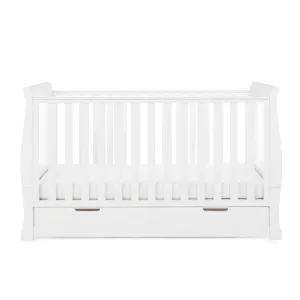 Obaby Stamford Classic Sleigh Cot Bed & Breathable Mattress - Direct Delivery