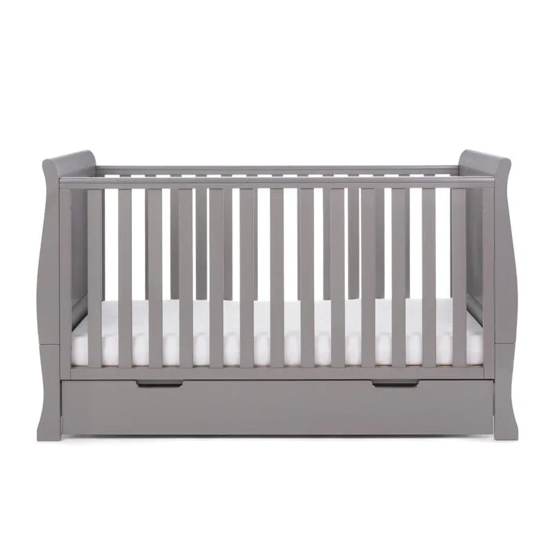 Obaby Stamford Classic Sleigh Cot Bed & Breathable Mattress - Direct Delivery