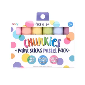 Ooly Chunkies Paint Sticks: Pastel - Set of 6
