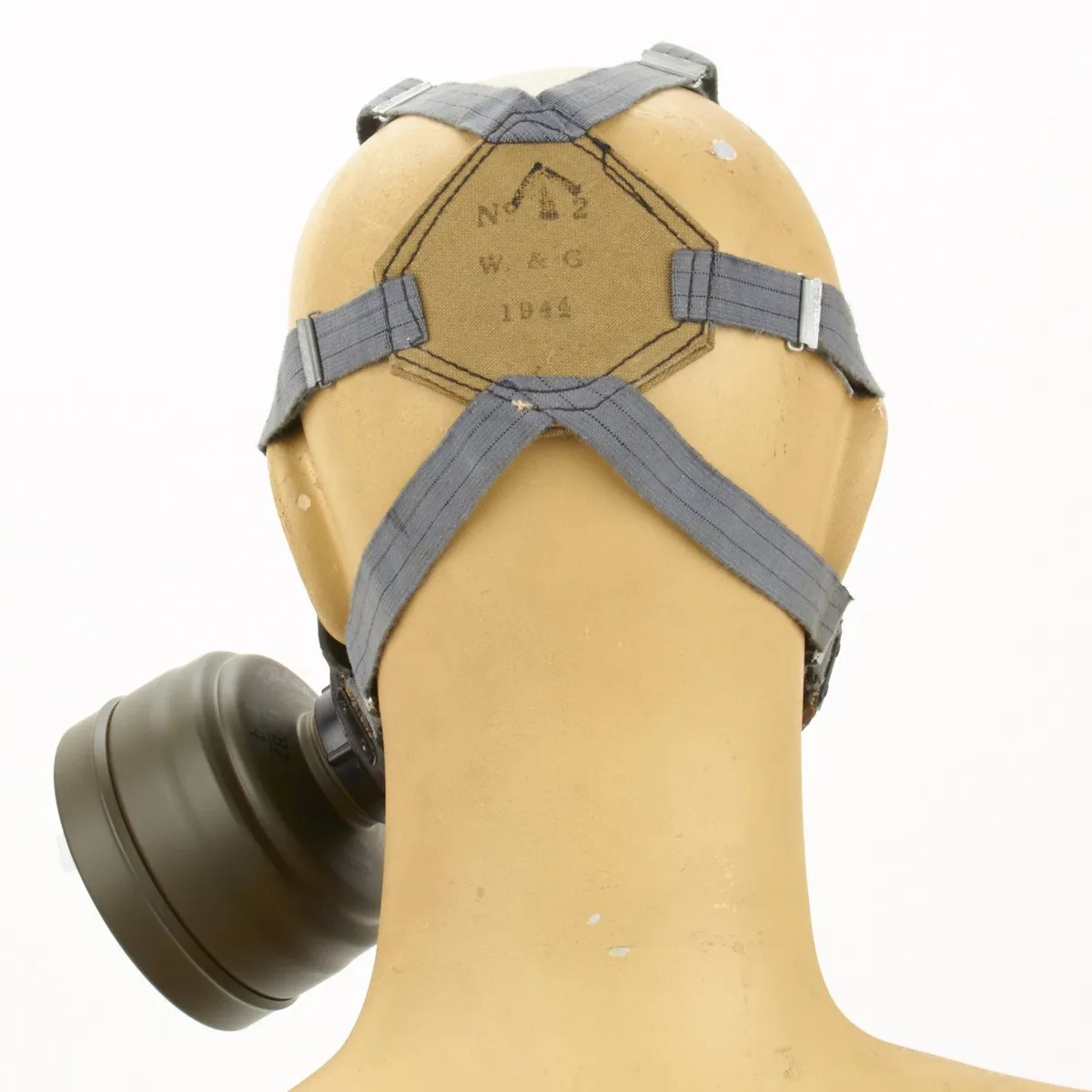 Original British WWII P-1944 Paratrooper Gas Mask - German Filter Conversion