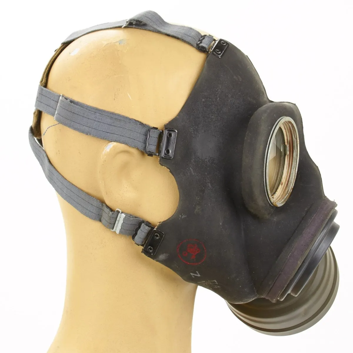 Original British WWII P-1944 Paratrooper Gas Mask - German Filter Conversion