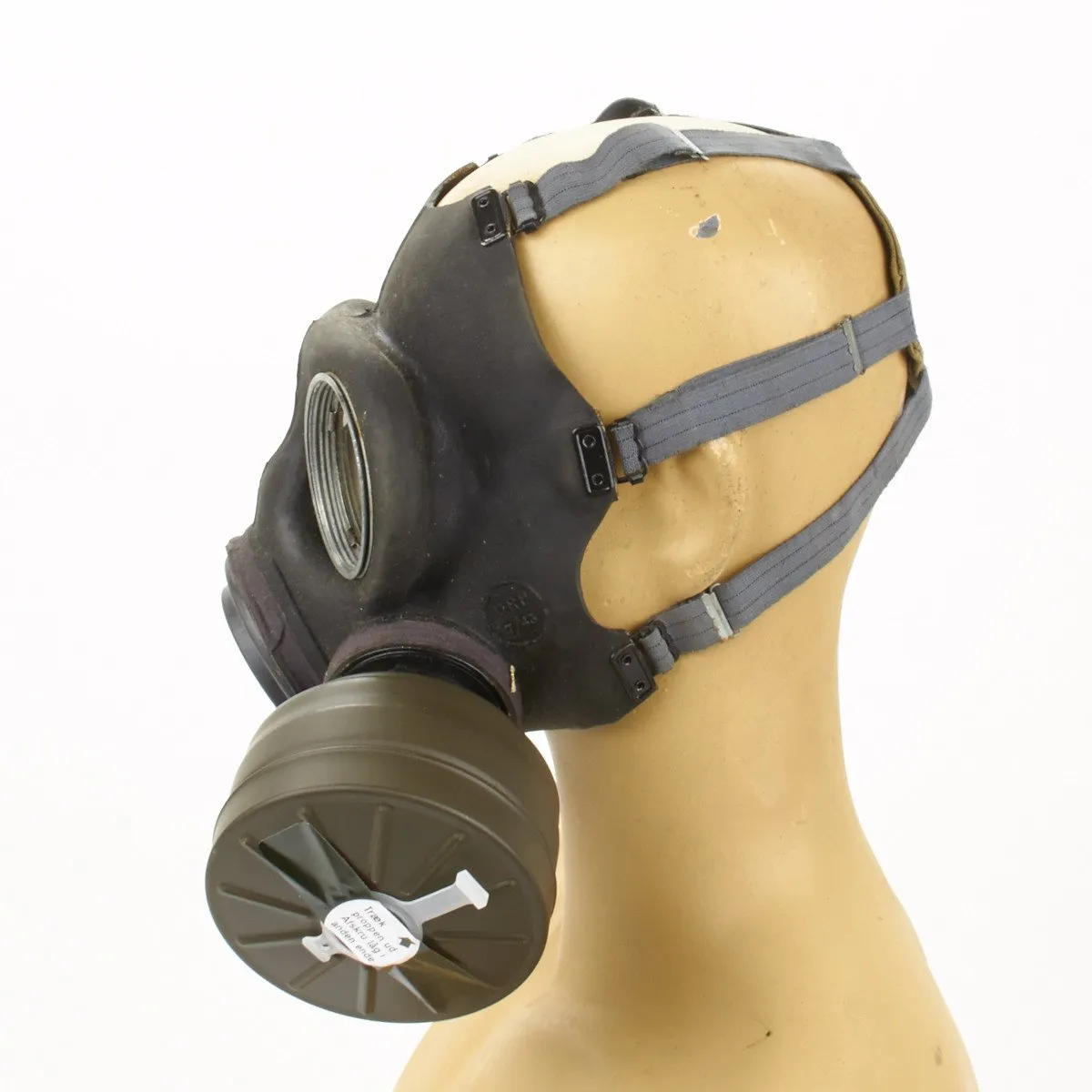 Original British WWII P-1944 Paratrooper Gas Mask - German Filter Conversion