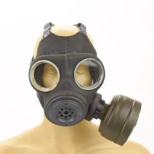 Original British WWII P-1944 Paratrooper Gas Mask - German Filter Conversion