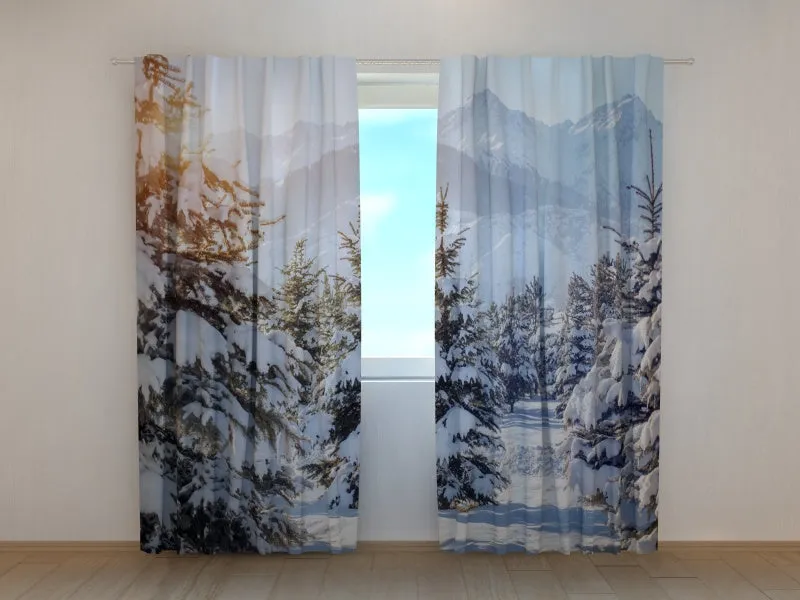 Photo Curtain Winter Sun
