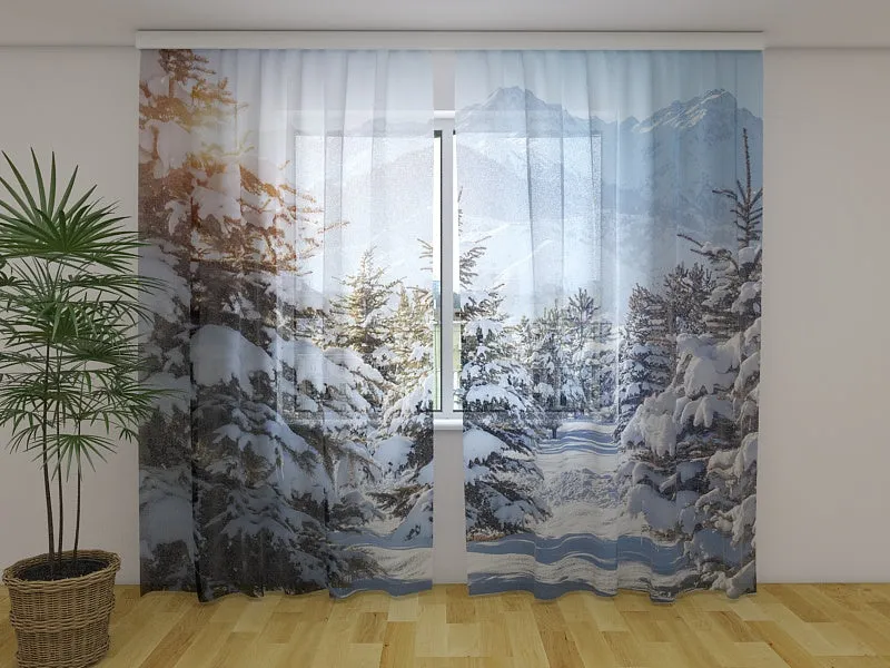 Photo Curtain Winter Sun