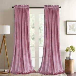Pink-Velvet Window Curtains (Ultra Soft)