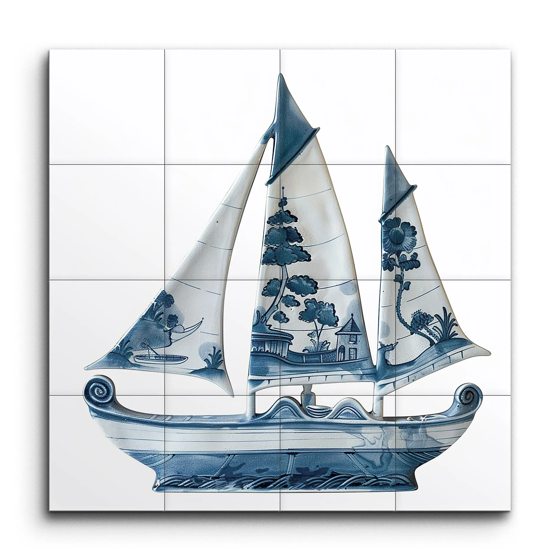 Porcelain Sailboat Serenity