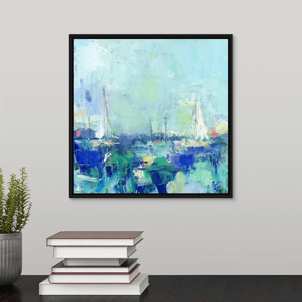"A Perfect Day" Black Float Frame Canvas Art