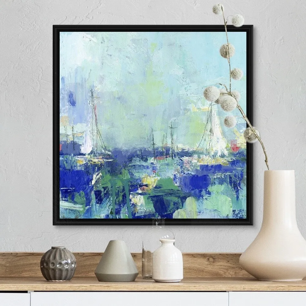"A Perfect Day" Black Float Frame Canvas Art