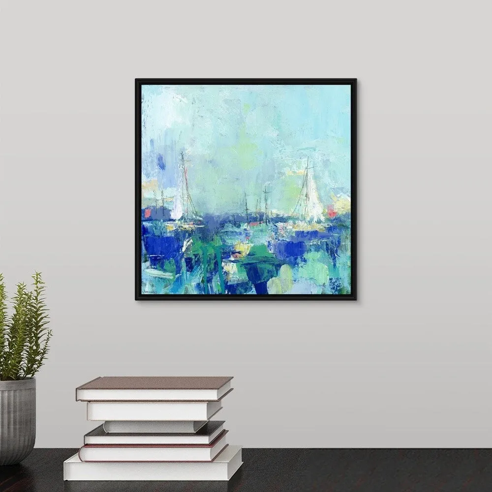 "A Perfect Day" Black Float Frame Canvas Art