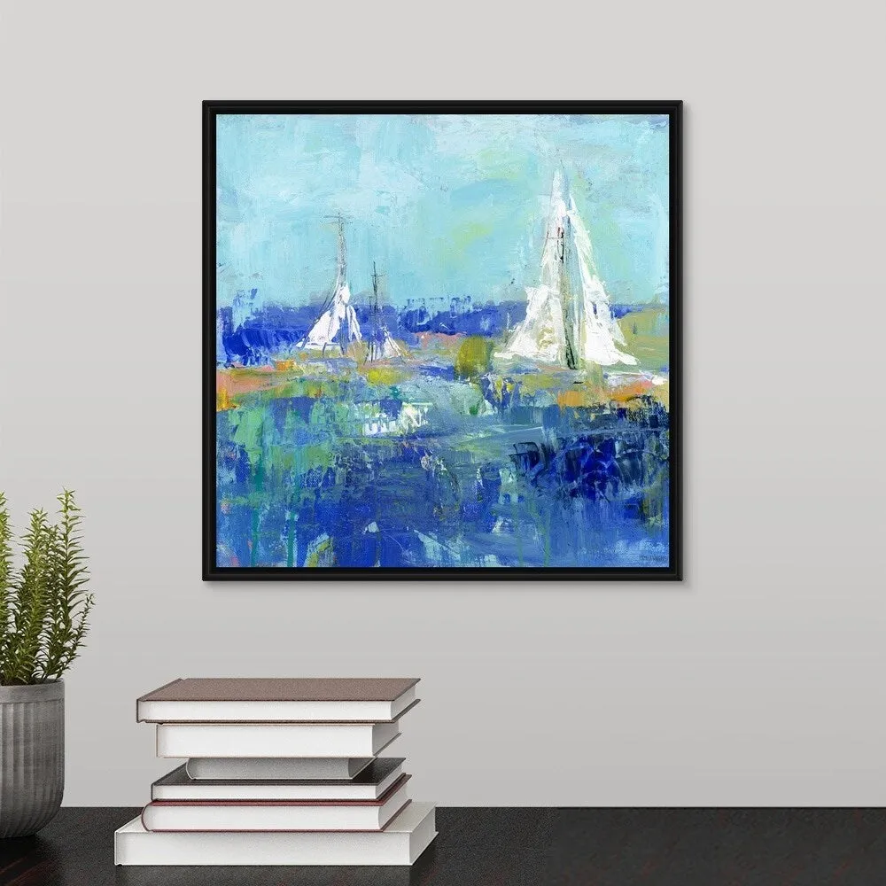 "Anything Better" Black Float Frame Canvas Art