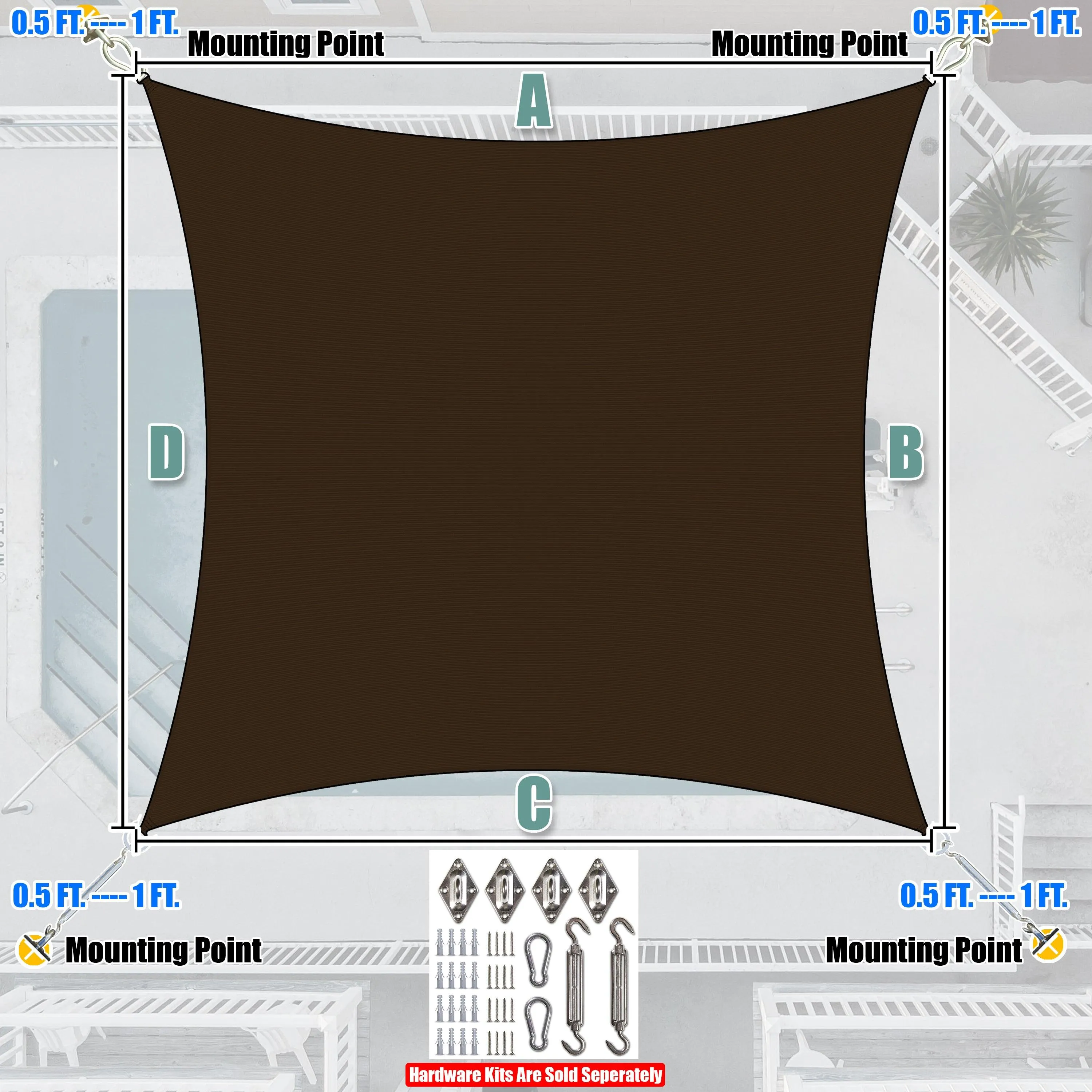 Rectangle Sun Shade Sail