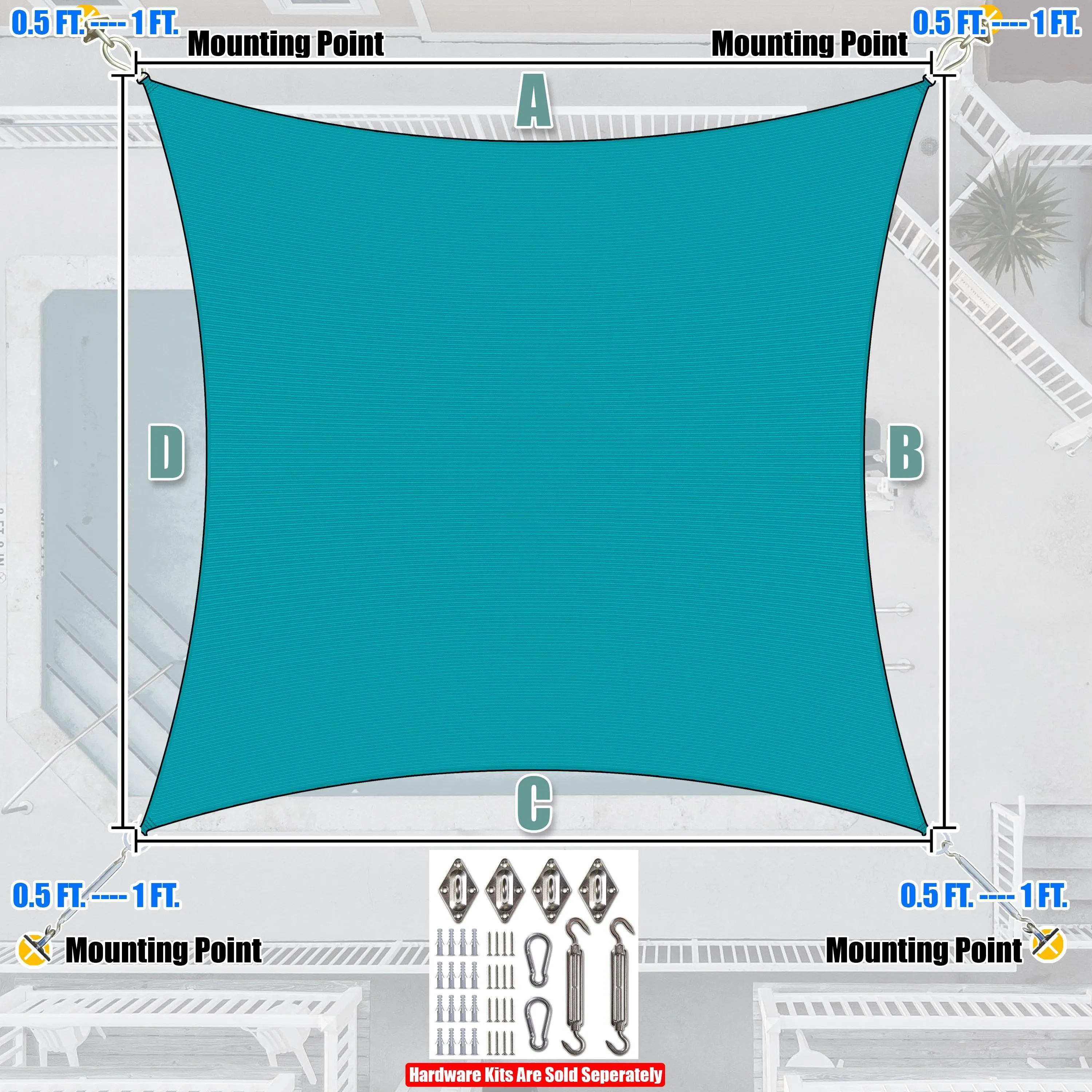Rectangle Sun Shade Sail