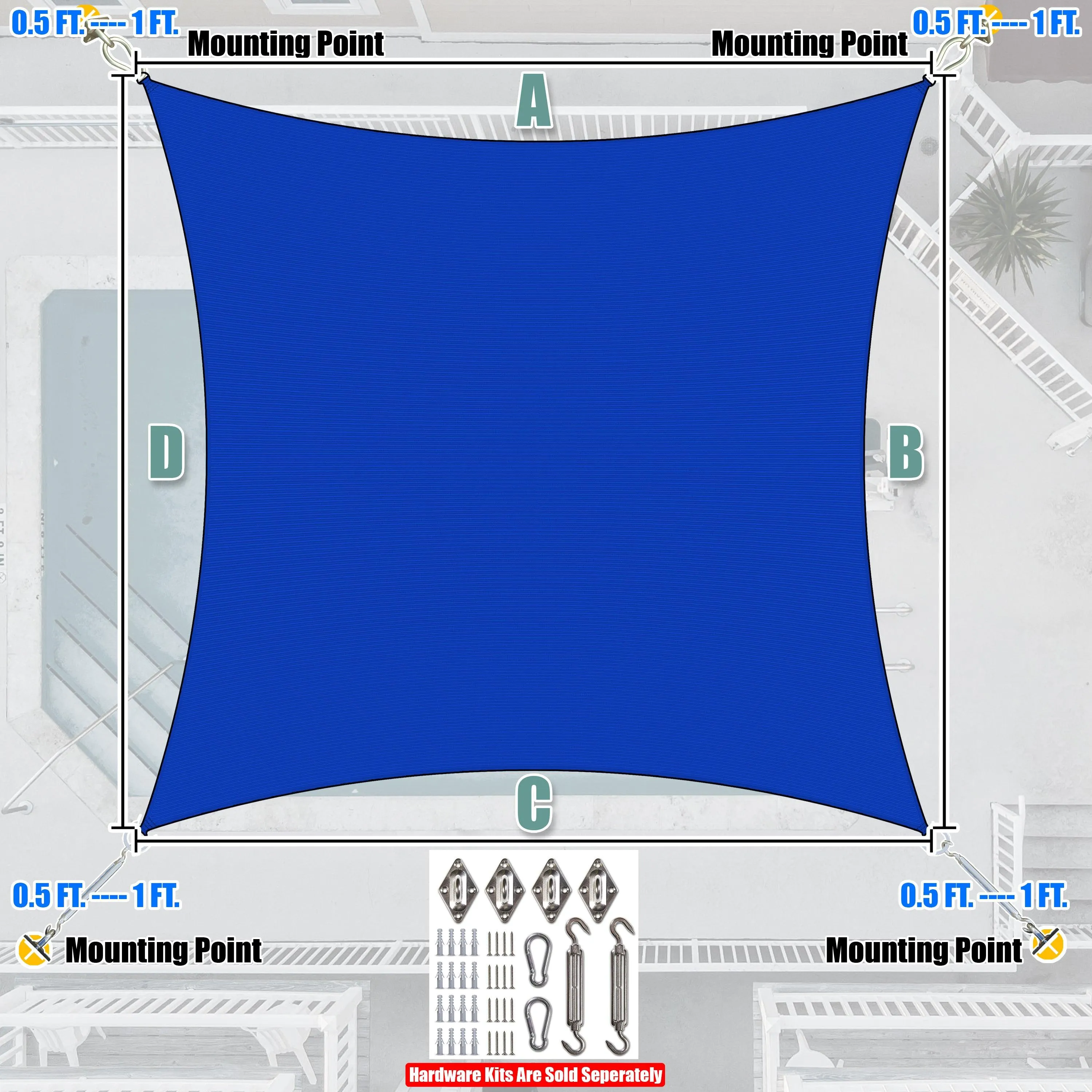 Rectangle Sun Shade Sail
