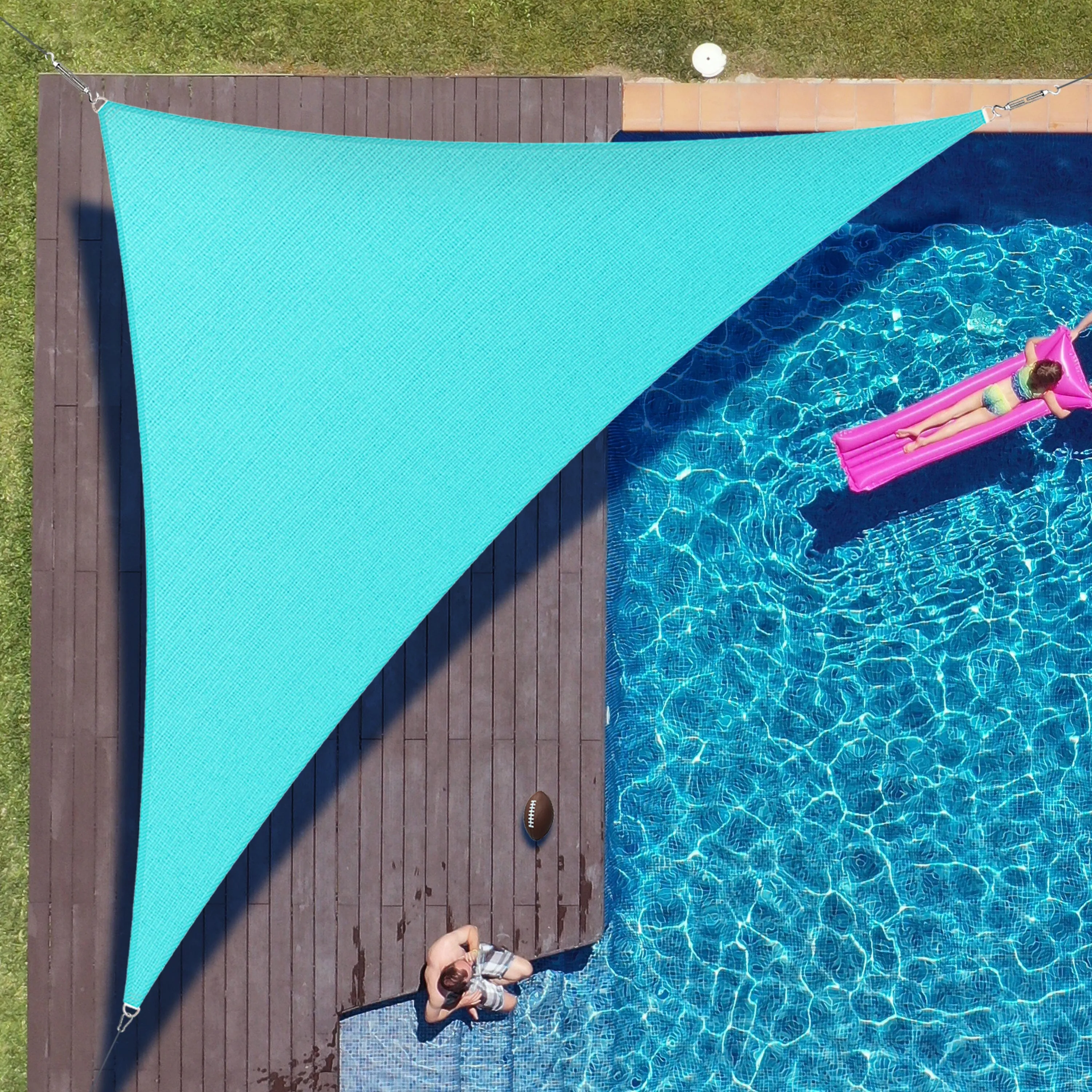Right Triangle Sun Shade Sail Canopy, Commercial Grade, 7 Sizes, 8 Colors, Hardware Pack Included