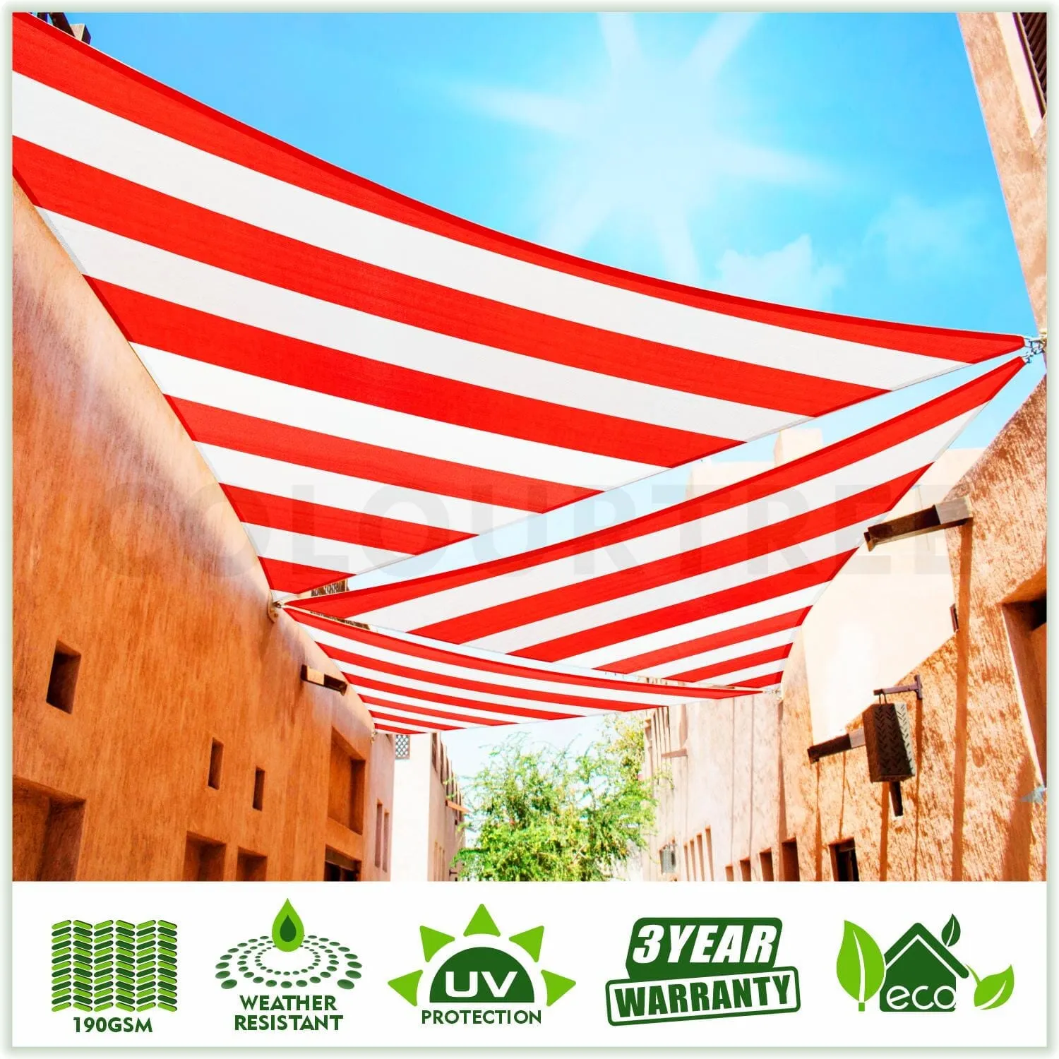 Right Triangle Sun Shade Sail Canopy, Commercial Grade, 7 Sizes, 8 Colors, Hardware Pack Included
