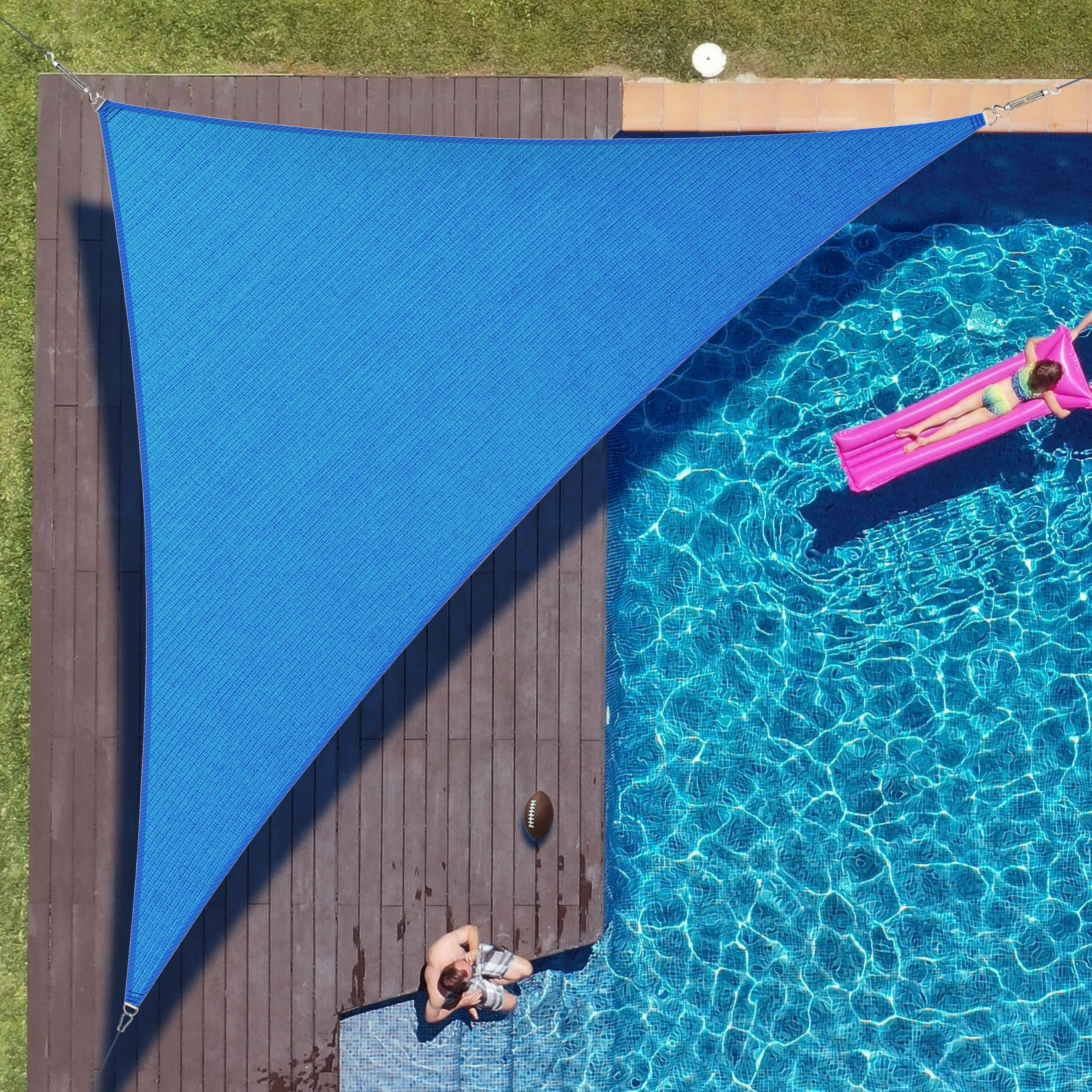 Right Triangle Sun Shade Sail Canopy, Commercial Grade, 7 Sizes, 8 Colors, Hardware Pack Included