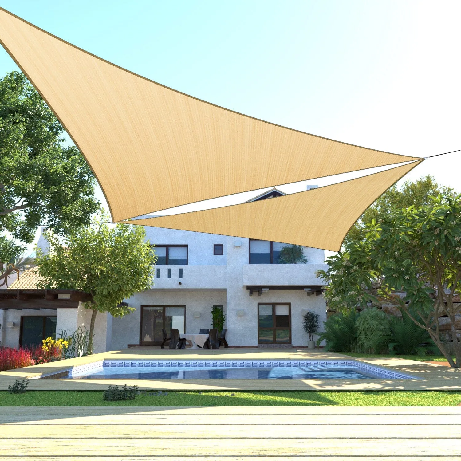 Right Triangle Sun Shade Sail Canopy Outdoor Patio Awning
