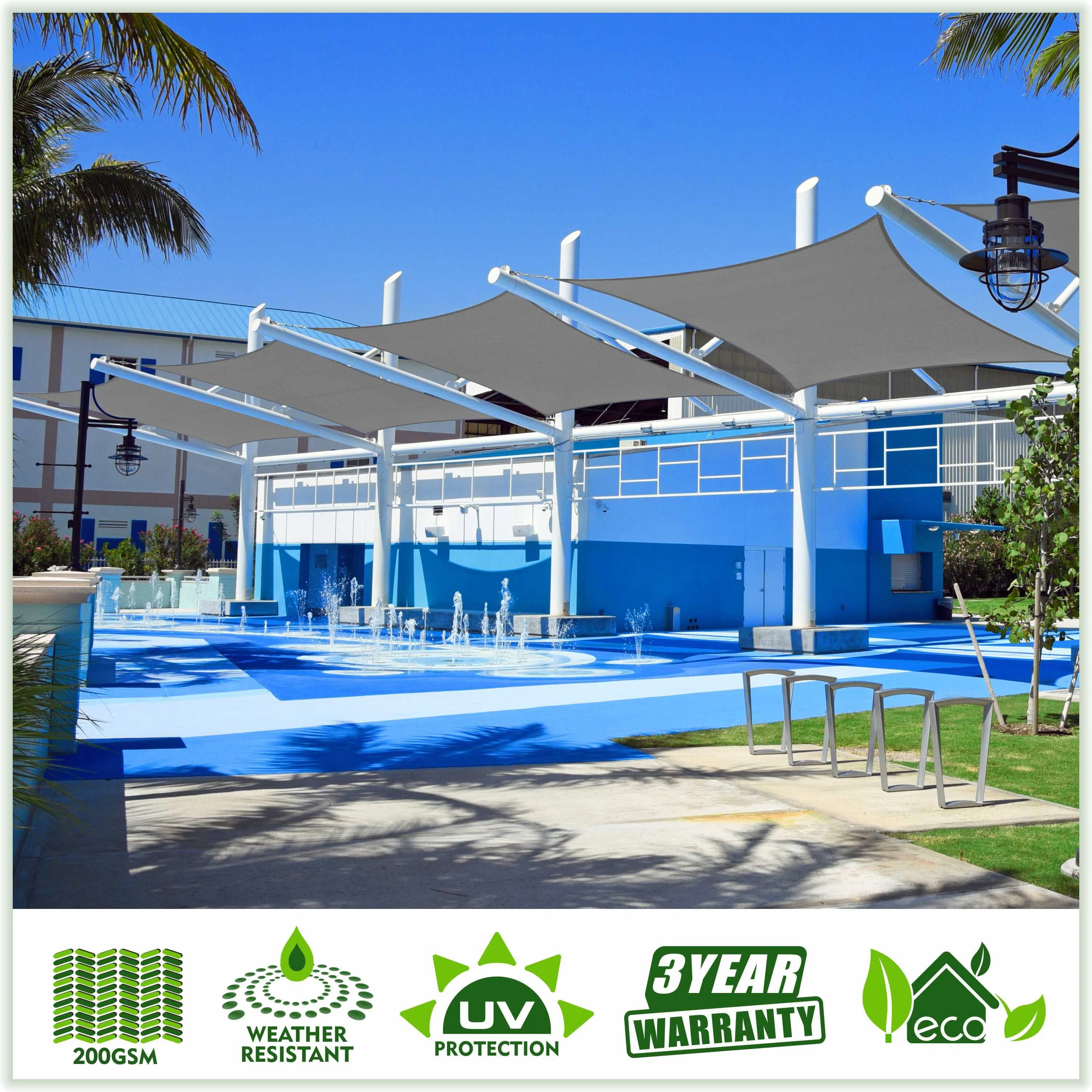 Right Triangle Sun Shade Sail Canopy Outdoor Patio Awning