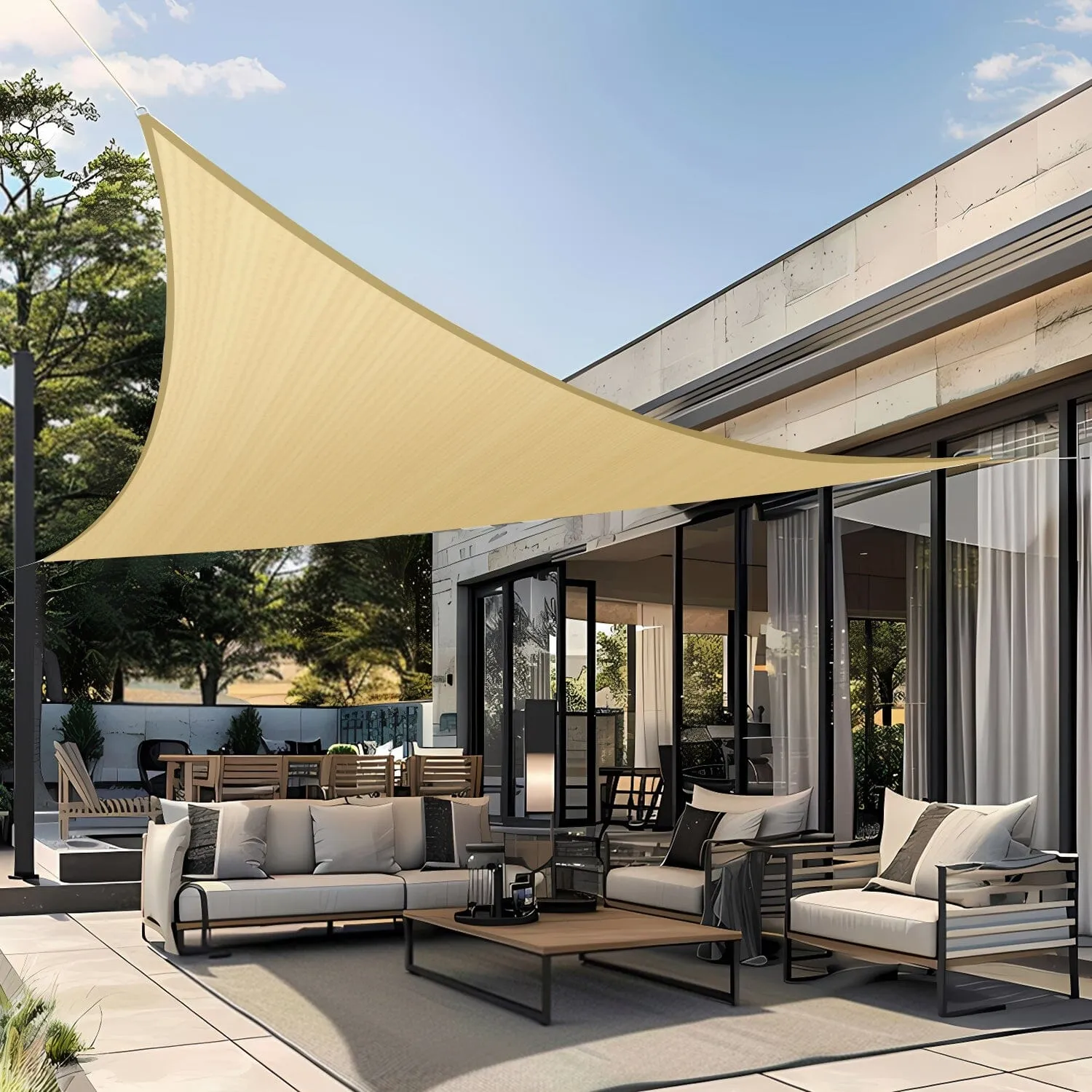 Right Triangle Sun Shade Sail Canopy Outdoor Patio Awning
