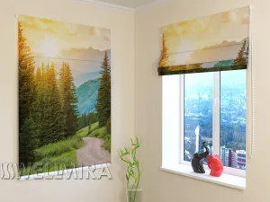 Roman Blind Sun and Mountains