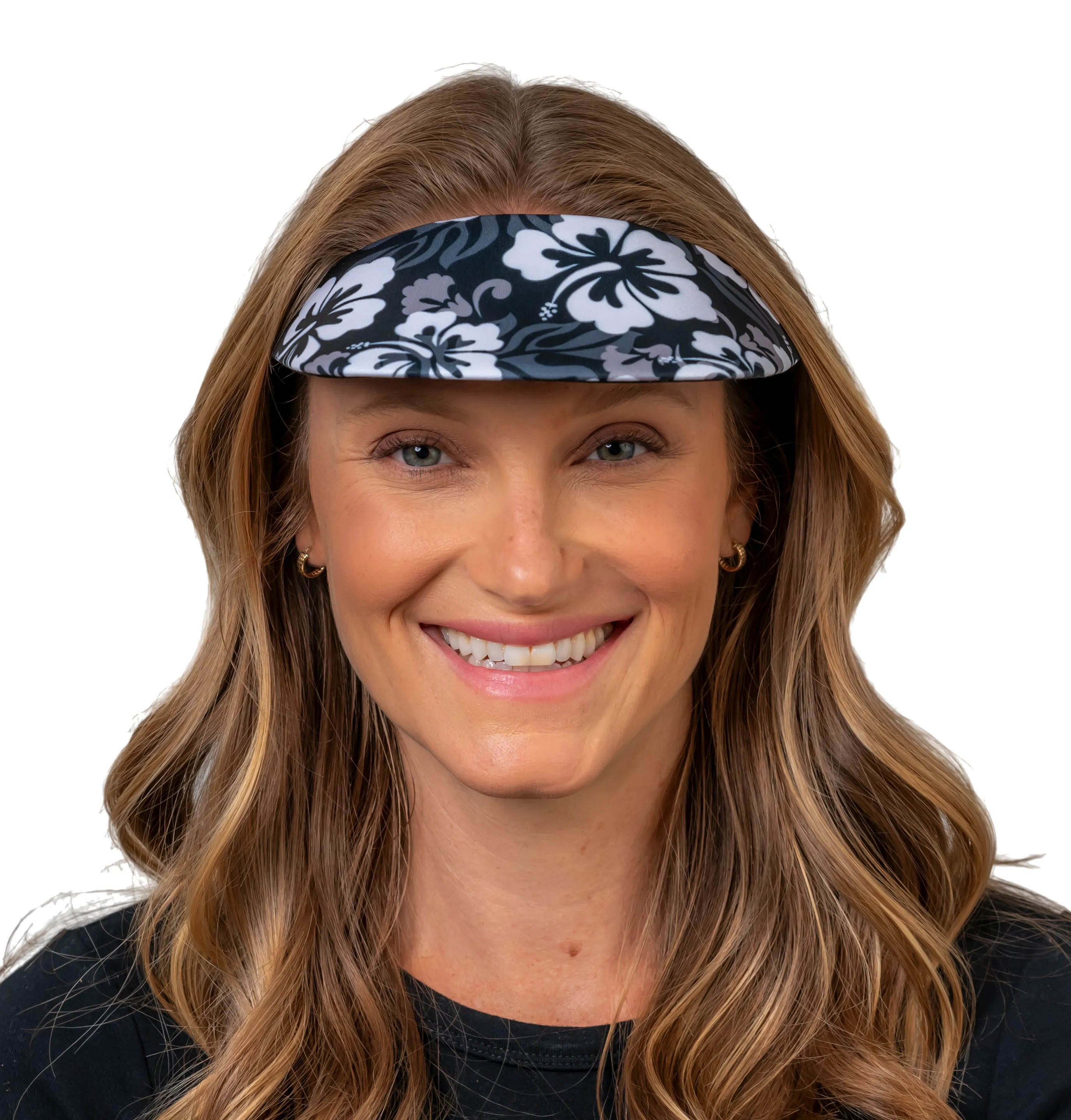 Round Brim - Hawaiian Print Midnight Blue