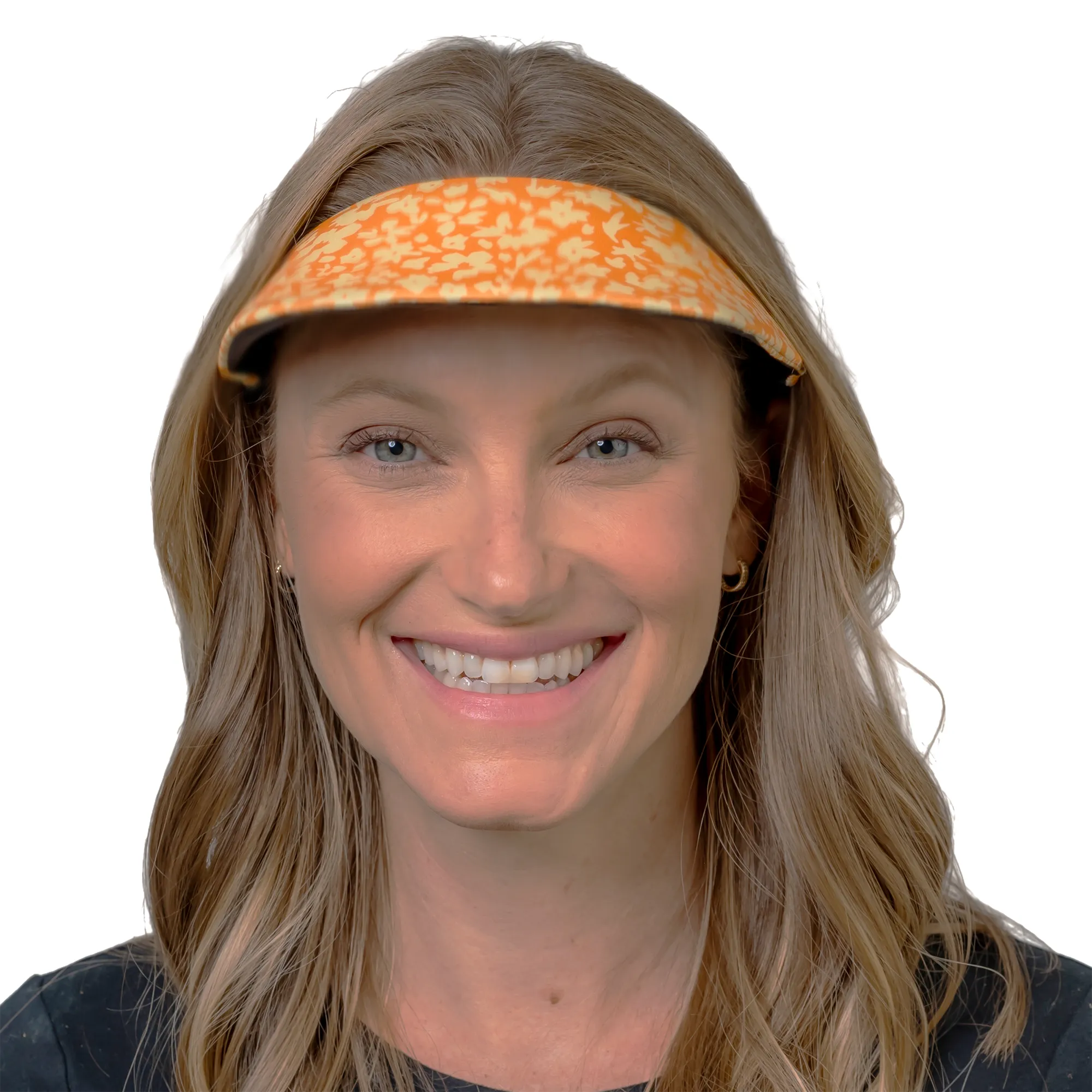 Round Brim - Sketched Floral Tangerine