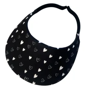 Round Brim - Sketchy Hearts Black w/ White