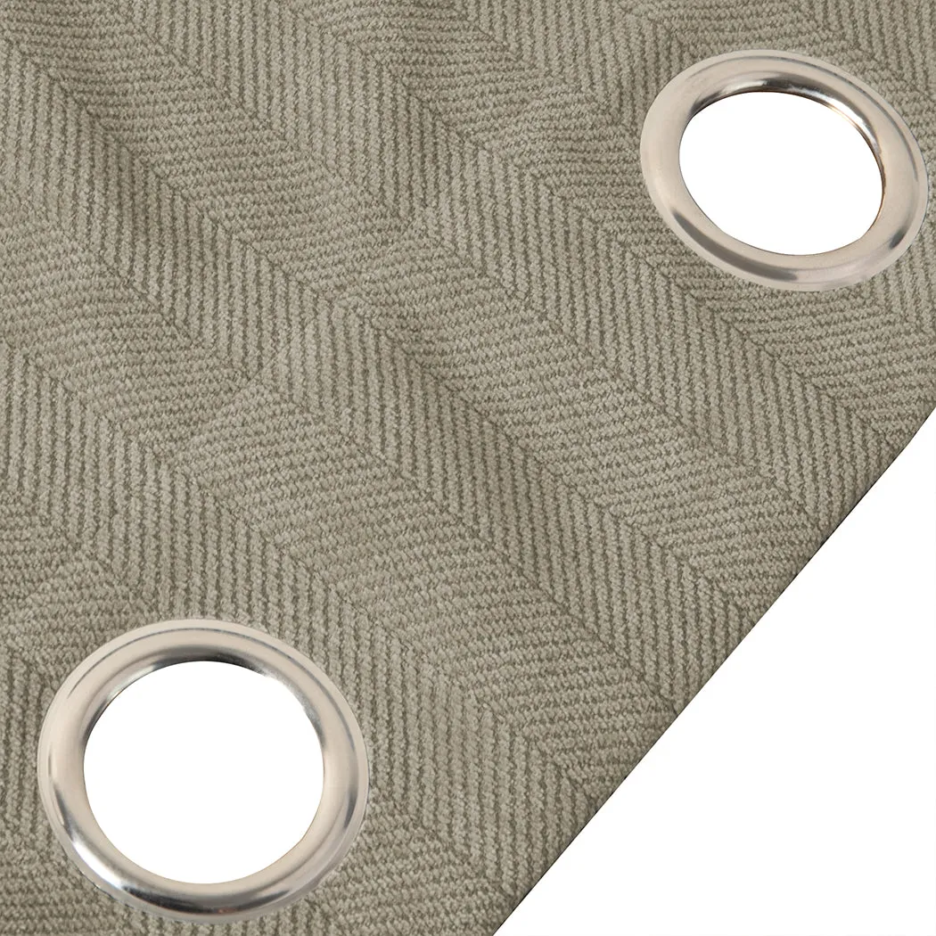 Set of 2 132x250 Blockout Curtains Chenille - Coffee