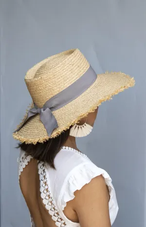 SH328 Elizabeth Boater Hat - Ribbon