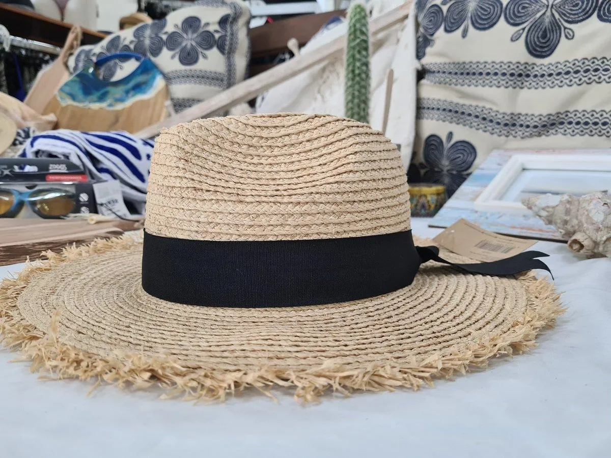 SH328 Elizabeth Boater Hat - Ribbon