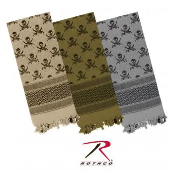 Skulls Shemagh Tactical Desert Keffiyeh Scarf