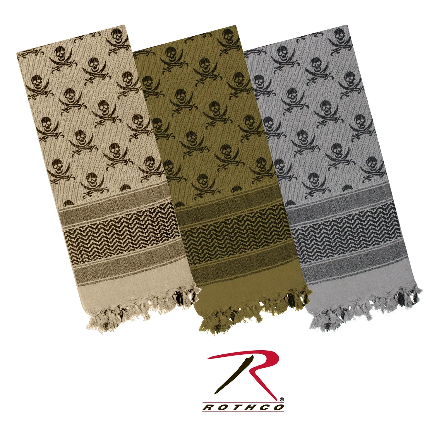 Skulls Shemagh Tactical Desert Keffiyeh Scarf