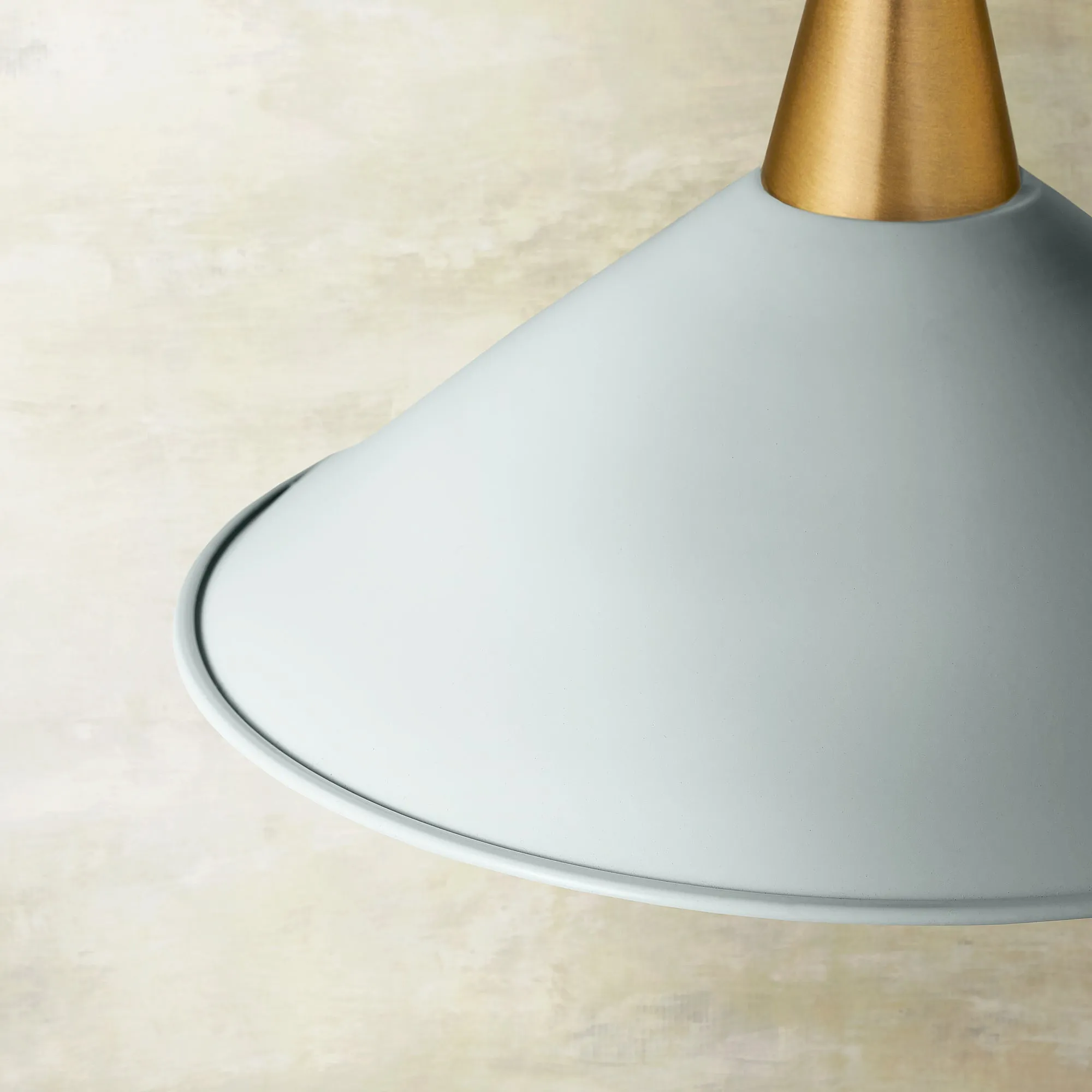 Smaller Cookie shade in chalk blue with stone interior