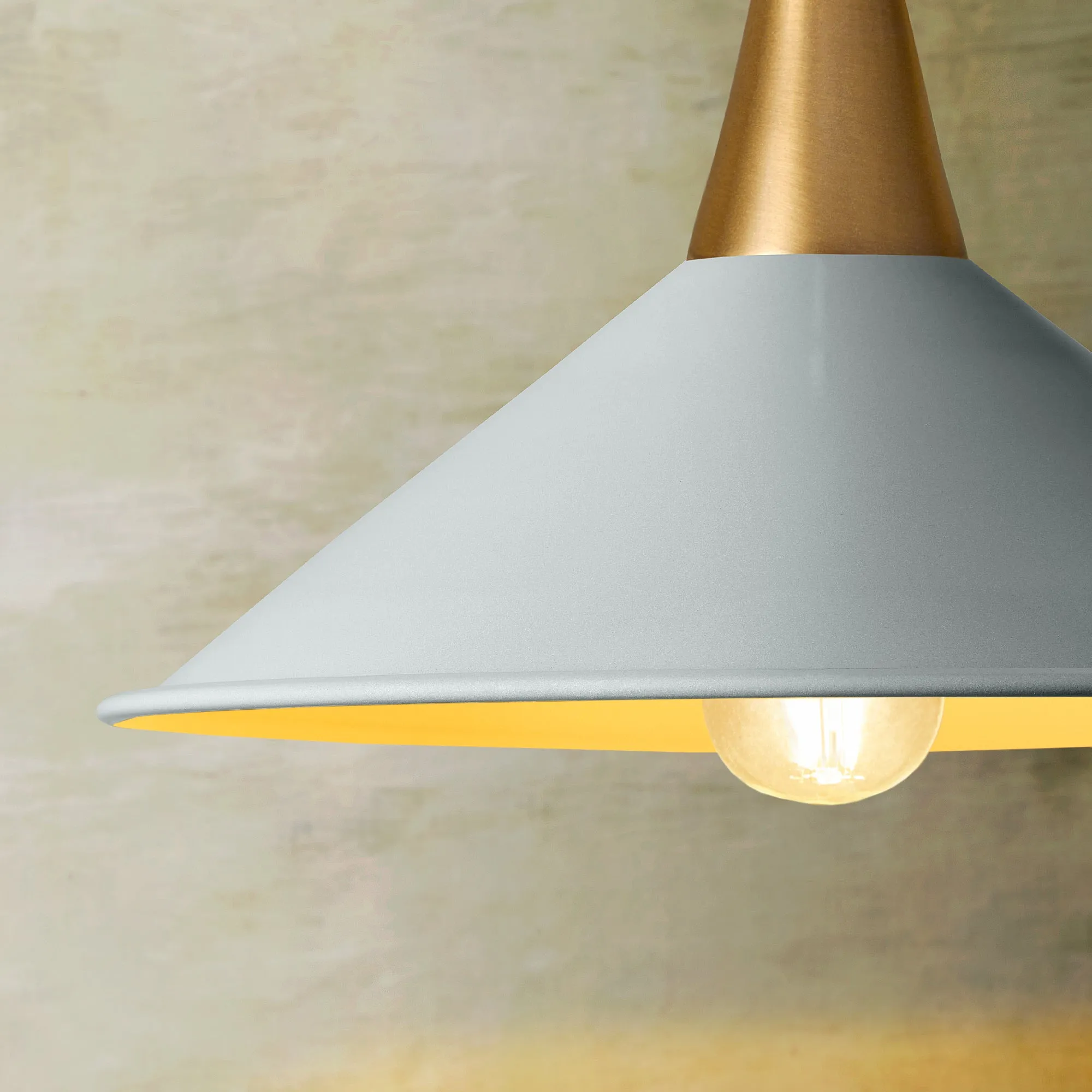 Smaller Cookie shade in chalk blue with stone interior