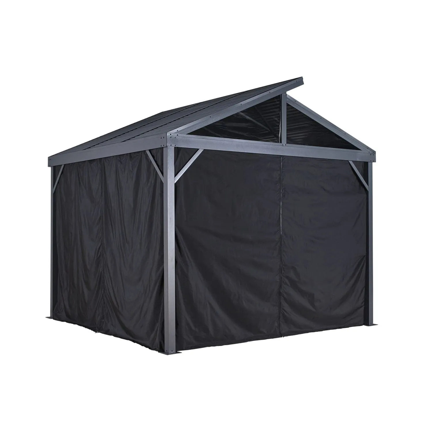 Sojag | Curtains for Sanibel 10' x 10' Black Polyester - Gazebo Not Included
