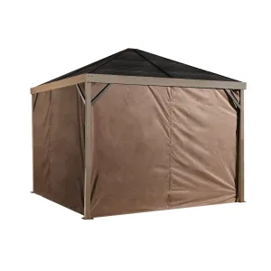 Sojag | Sanibel Brown Polyester Curtains 10 ft. x 10 ft.