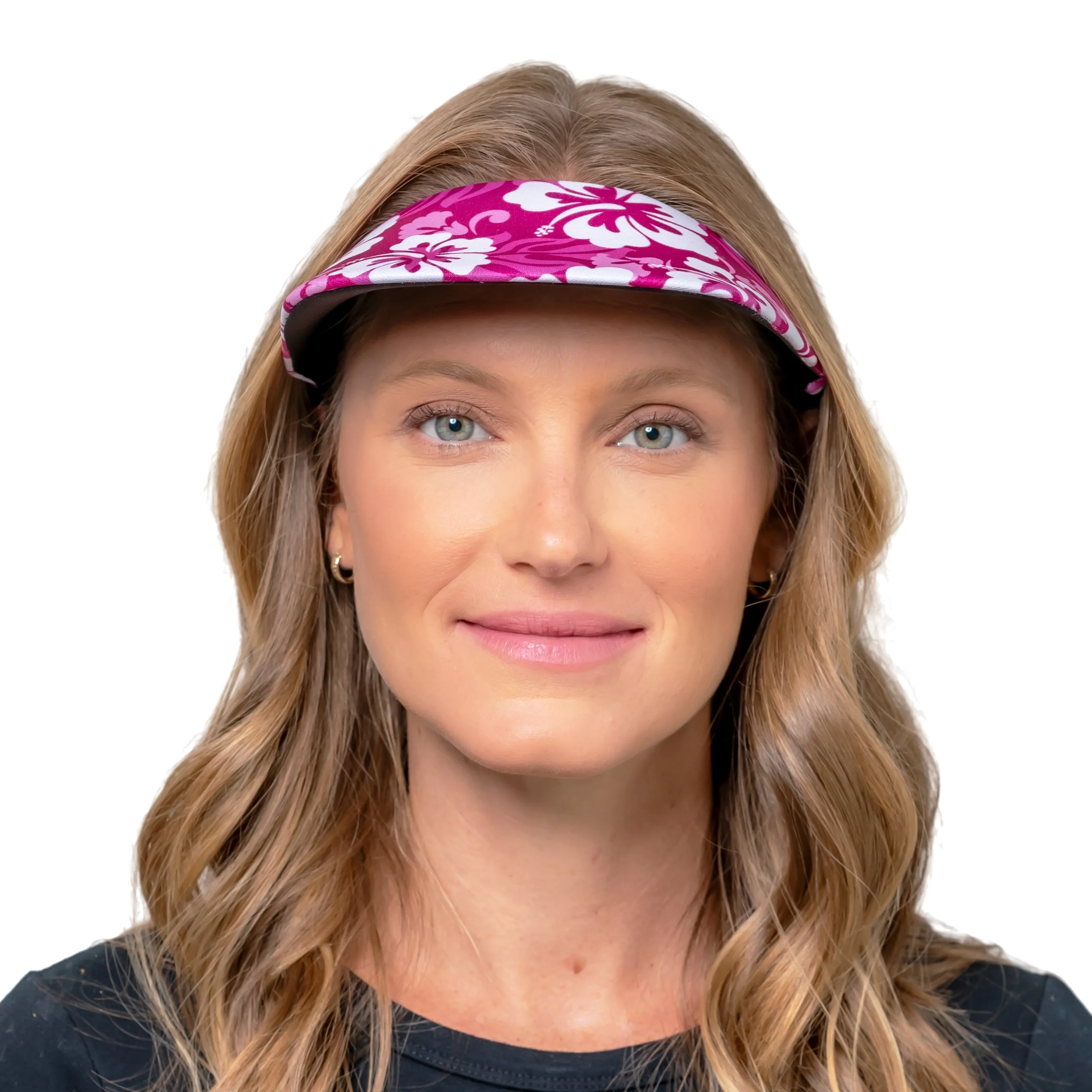 Square Brim - Viva Magenta Hawaiian Print