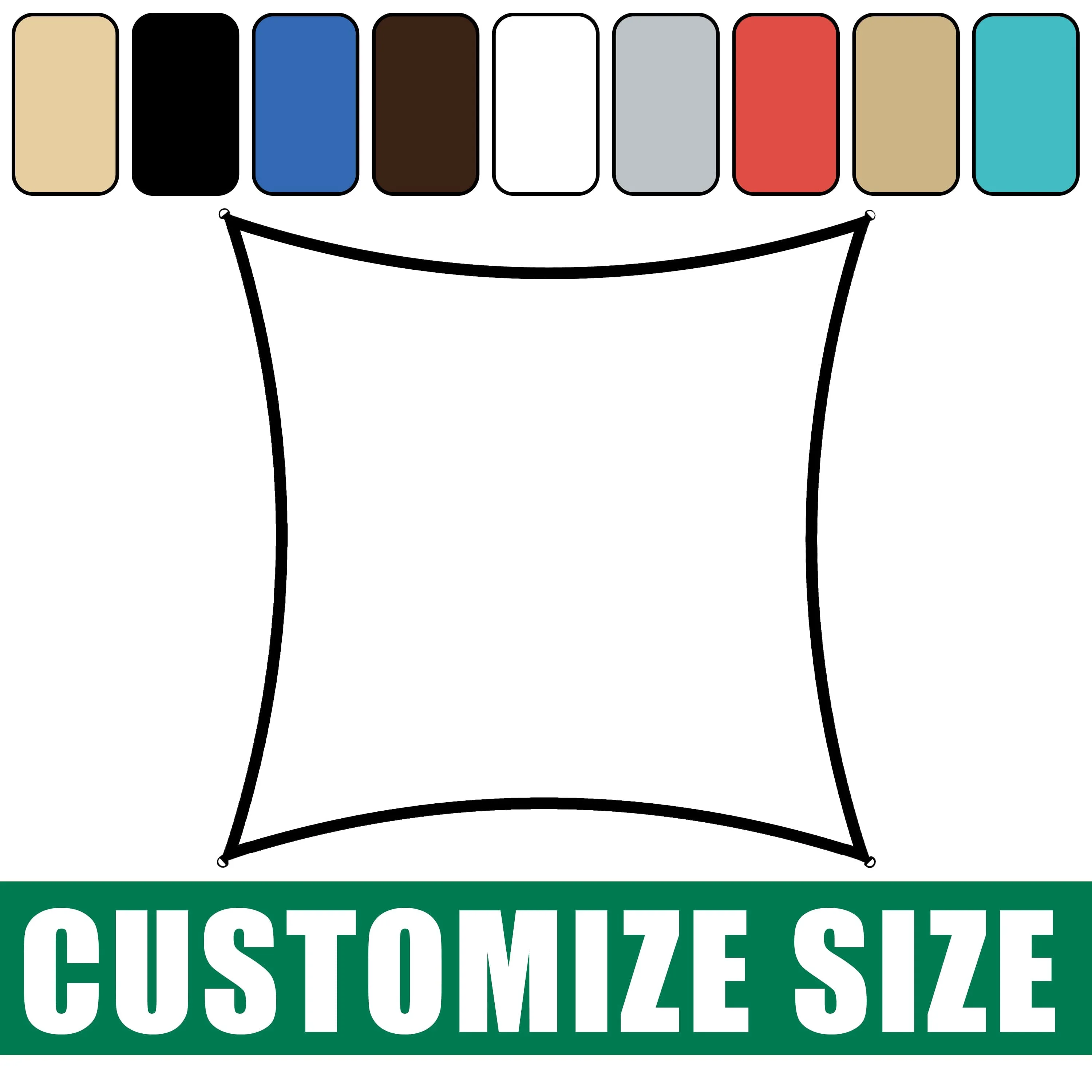 Square Sun Shade Sail (Custom Size Made to Order)