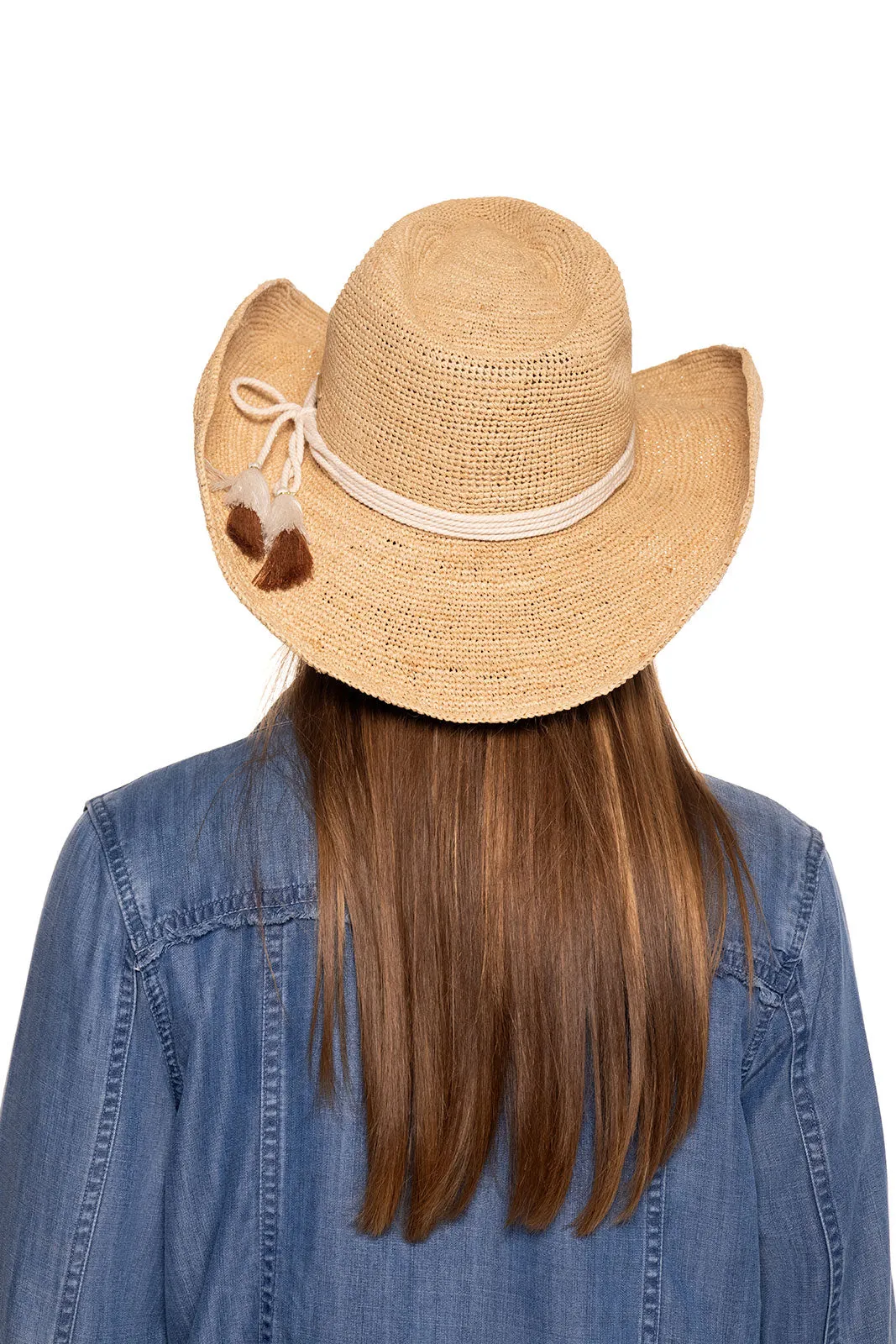 Stagecoach Crochet Raffia Western Hat | Natural