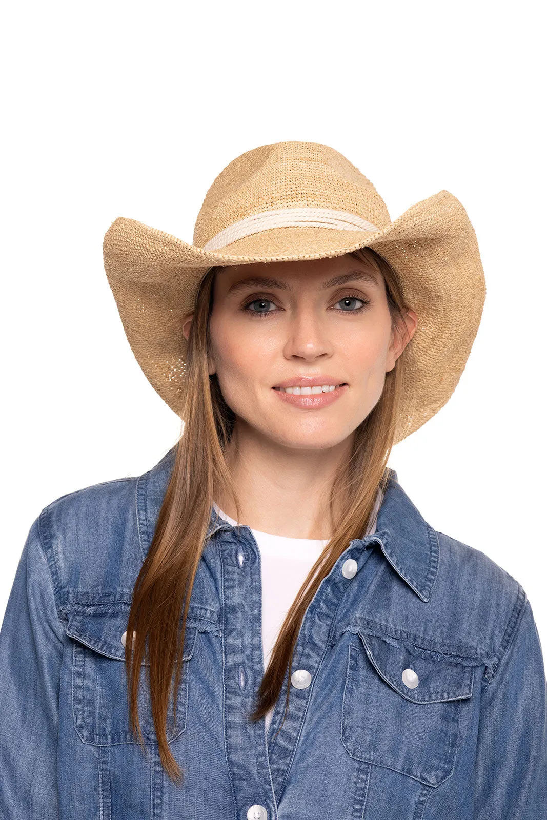 Stagecoach Crochet Raffia Western Hat | Natural
