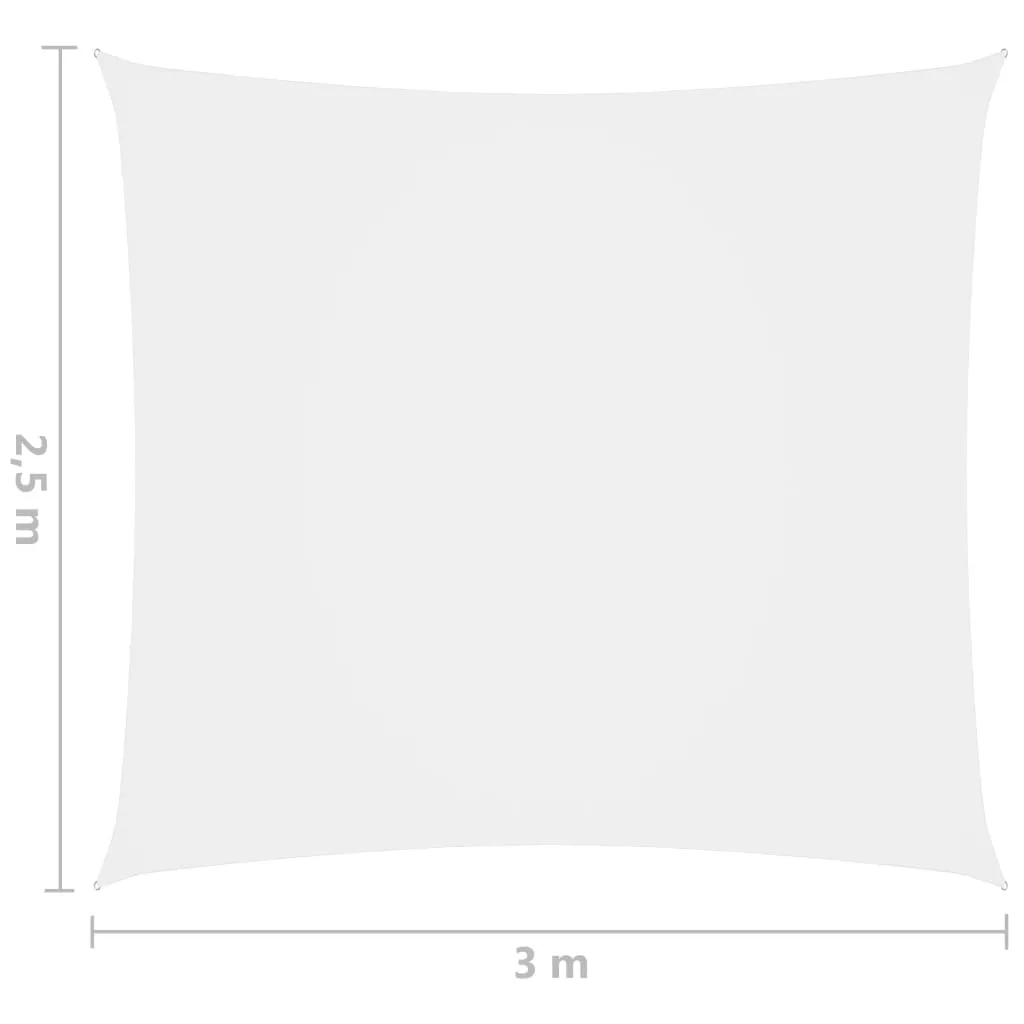 Sunshade Sail Oxford Fabric Rectangular 2.5x3 m White
