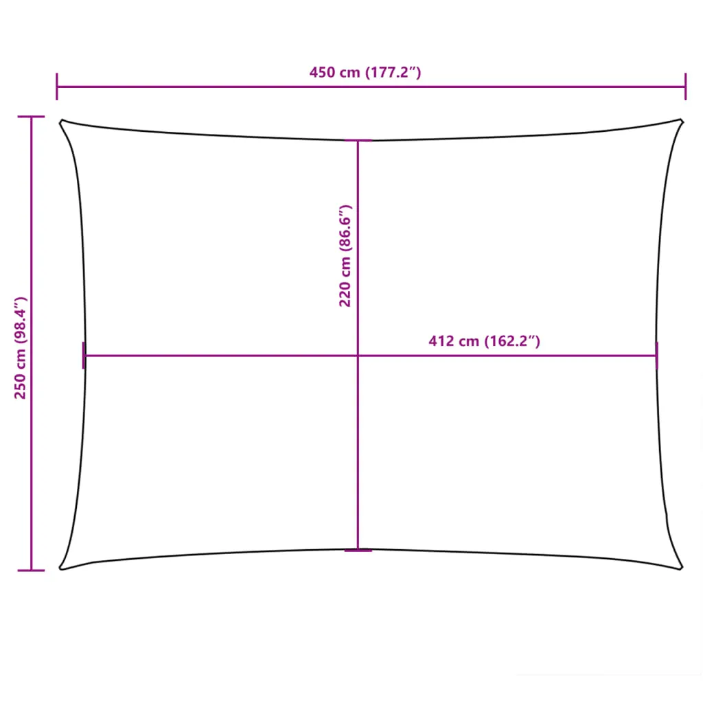 Sunshade Sail Oxford Fabric Rectangular 2.5x4.5 m White