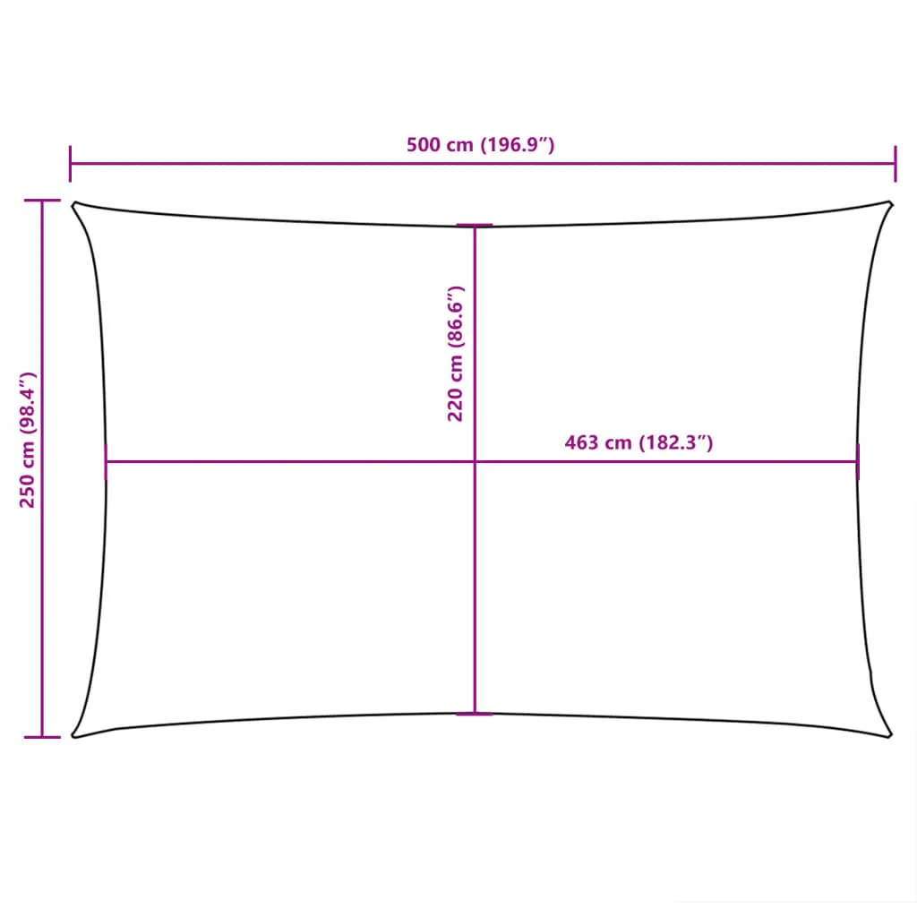 Sunshade Sail Oxford Fabric Rectangular 2.5x5 m Dark Green