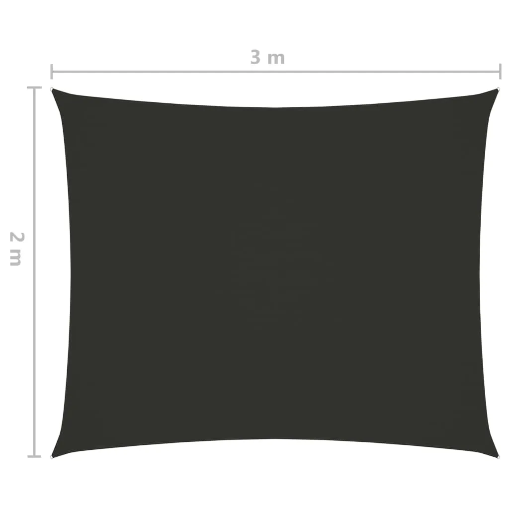 Sunshade Sail Oxford Fabric Rectangular 2x3 m Anthracite