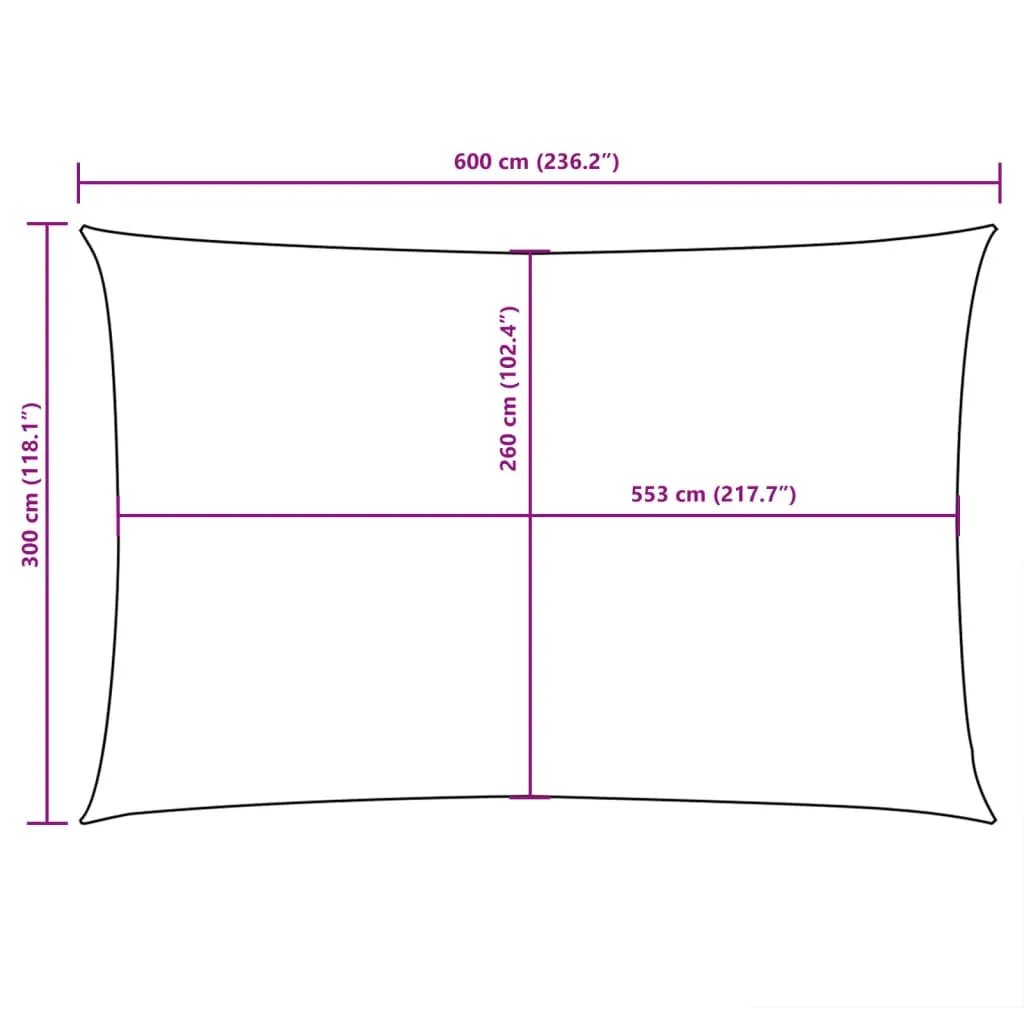 Sunshade Sail Oxford Fabric Rectangular 3x6 m Taupe