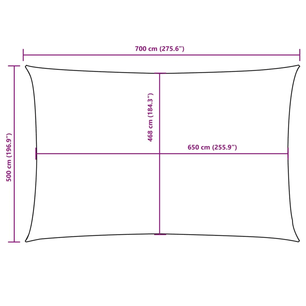 Sunshade Sail Oxford Fabric Rectangular 5x7 m Anthracite